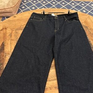 Elegant Dark Blue Wide Leg Jeans